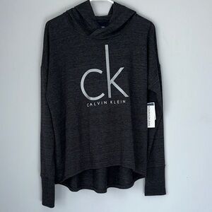 Calvin Klein Dark Gray Logo Hoodie